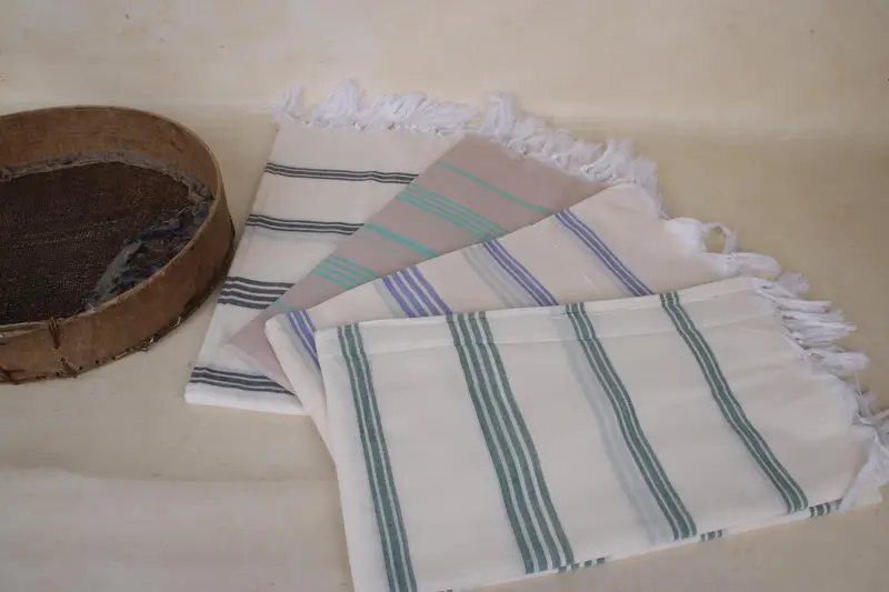Pamuklu havlu, hızlı kuru peshtemal, 70x40 pamuklu çizgili havlu, yumuşak havlu, spa hediye havlu, yoga havlu, benzersiz hediye, yumuşak ve emici Türk havlu - 8