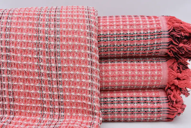Turkish Blanket, 96x70 Cotton Striped Towel, Valentines Day Gift Idea, Bachelorette Party Favors, Wedding Favors, Turkish Towel Beach Blanket - 3