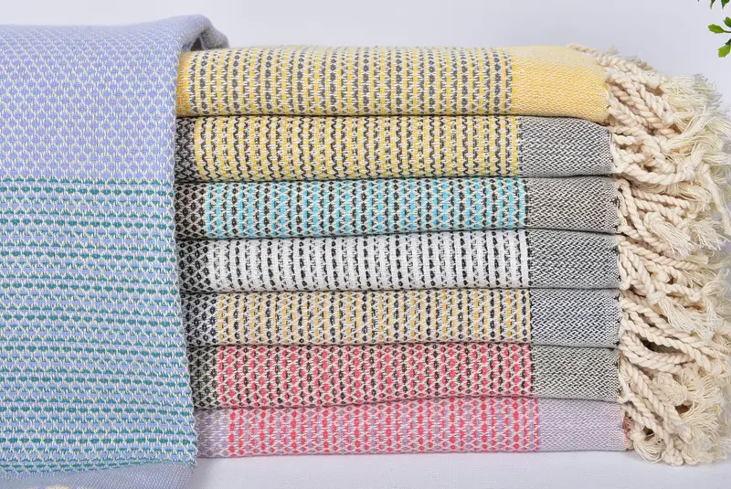 Quick-Dry Beach Towel, 70x40 Cotton Geometric Towel, Halloween Gifts, Luxury Turkish Bath Towel, Bridal Shower Gift, Organic towel, Peshtemal Towel - 1