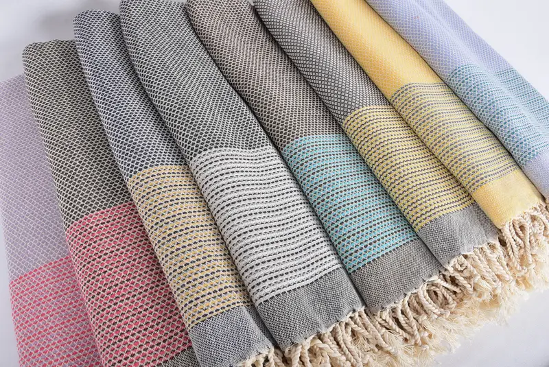 Quick-Dry Beach Towel, 70x40 Cotton Geometric Towel, Halloween Gifts, Luxury Turkish Bath Towel, Bridal Shower Gift, Organic towel, Peshtemal Towel - 6
