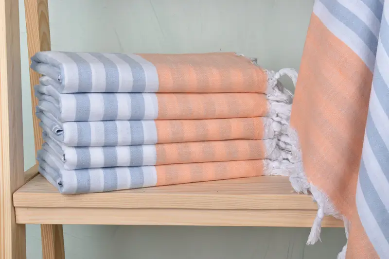 Yoga Towel, 70x36 Cotton Striped Towel, Absorbent towel, Personalized Gift For Him, Luxury towel, Turkish Towel USA, Extra large Turkish bath towel - 1