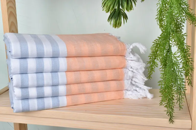 Yoga Towel, 70x36 Cotton Striped Towel, Absorbent towel, Personalized Gift For Him, Luxury towel, Turkish Towel USA, Extra large Turkish bath towel - 2