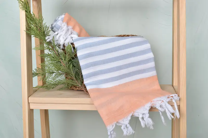 Yoga Towel, 70x36 Cotton Striped Towel, Absorbent towel, Personalized Gift For Him, Luxury towel, Turkish Towel USA, Extra large Turkish bath towel - 4