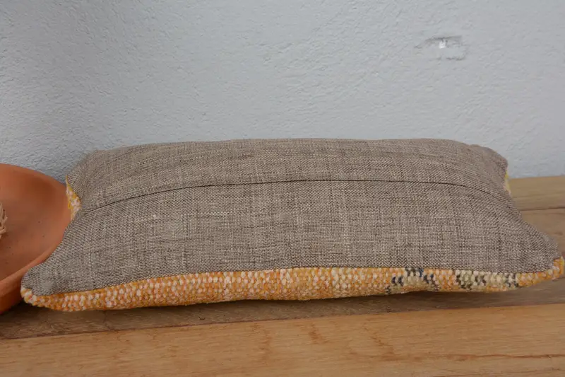 Authentic Pillow Sham, Home Decor Pillow, Floor Cushion Case, Pet Cushion Cover, Antique Pillows, 8x16 Yellow Cushion, Boho Pillow, Pillow Case - 6