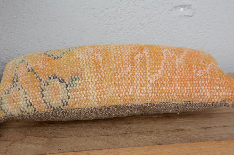 Authentic Pillow Sham, Home Decor Pillow, Floor Cushion Case, Pet Cushion Cover, Antique Pillows, 8x16 Yellow Cushion, Boho Pillow, Pillow Case - 5