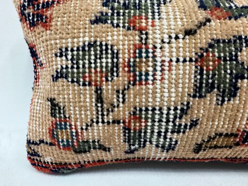 8x16 Beige Cushion, Pillow Case, Boho Pillow, Vintage Kilim Pillow, Vintage Pillow, Art Deco Cushion Case, Armchair Cushion Cover - 2
