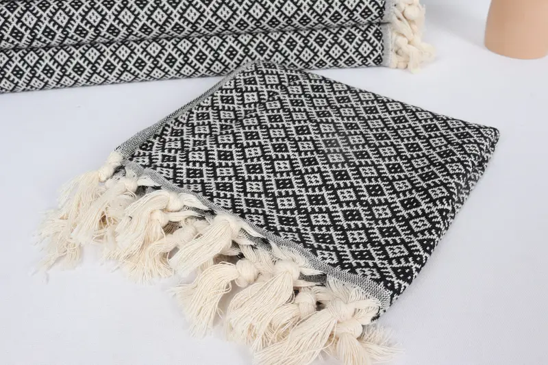 38x20 Cotton Diamond Towel, Bridesmaid Gifts, Personalized Home Gift Wedding, Small Bath Towels, Hand Size Towels, Gym Towel, Monogram Kitchen Towel - 5
