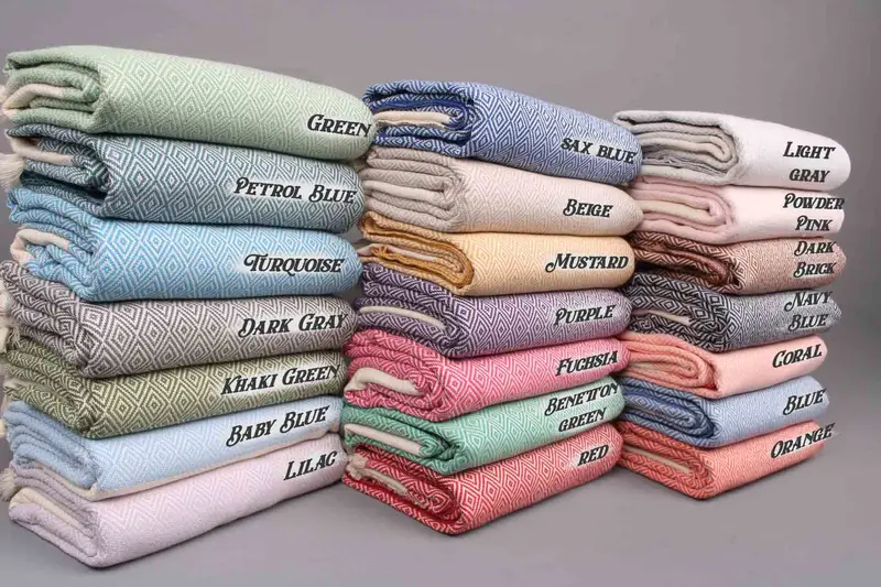 Turkish Beach Towel Personalized Wedding Gift, Beige, Organic Cotton, 40x70 Inches