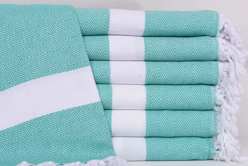 Fouta towel, 70x40 Cotton Diamond Towel, Turkish Beach Towel Monogram, Bachelorette Party Gifts, Wedding Favors, Employee Gifts, Bridesmaid Towel - 1