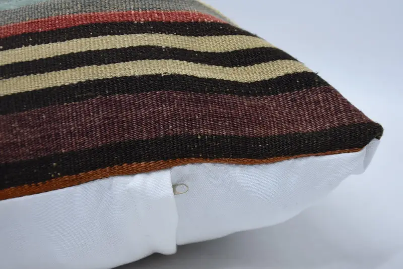Antique Pillows, Pillow Case, Nautical Throw Cushion Cover, Turkish Bench Pillow, 16x36 Orange Cushion, Gift Pillow, Throw Kilim Pillow - 5