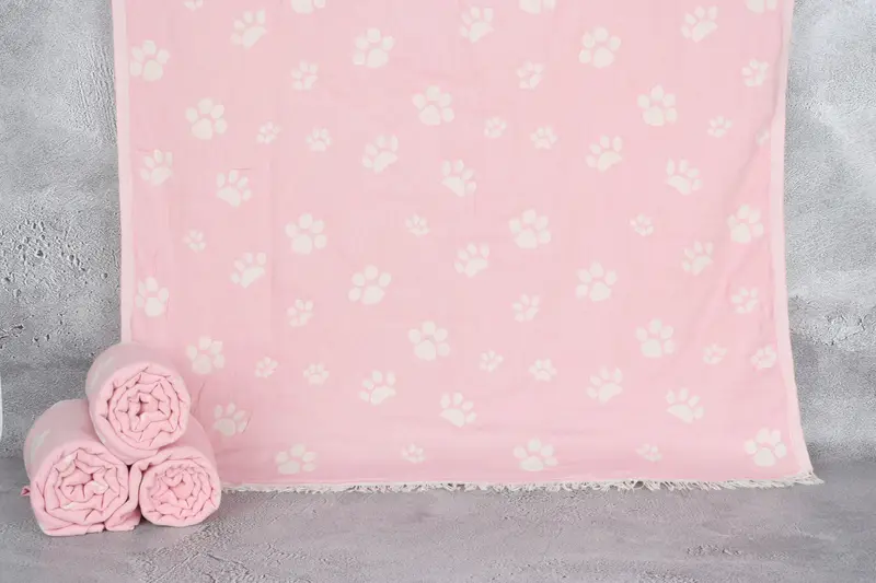 Housewarming Gift, Bachelorette Party Favors, Embroidered Towel, Personalized Wedding Gift For Couple, 70x36 Cotton Paw Design Towel, Gym Towel - 1