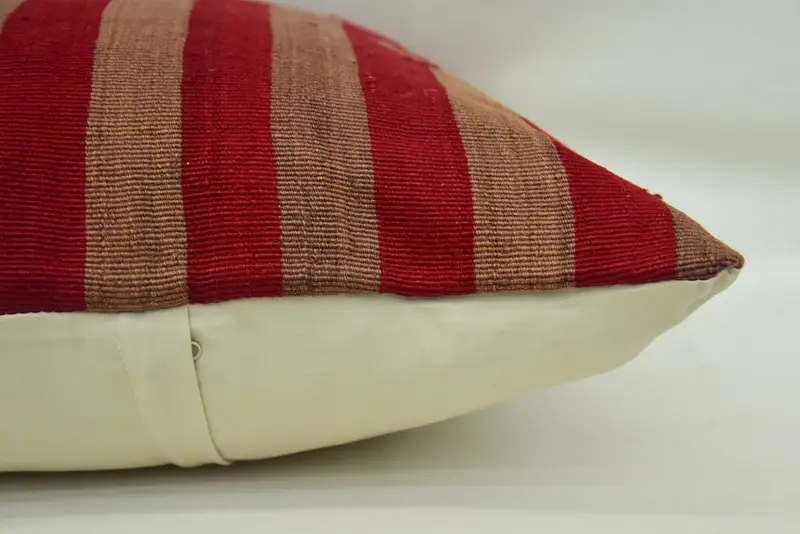 Neutral Pillow Cover, Pillow Cover, Kilim Pillow, Pillow for Couch, 20x20 Red Cushion Cover, Kilim Pillow Cover, Floor Cushion Case - 5