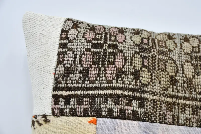 Interior Designer Pillow, Ottoman Pillow Cover, Vintage Pillow, Pillow for Sofa, Pillow Cover, 20x28 Beige Cushion Case, Square Throw Pillow - 2