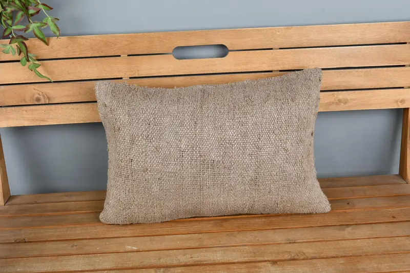 Cushion Case, Southwestern Cushion Case, Morroccon Kilim Cushion Pillow Sham, Pillow for Couch, Vintage Pillow, Kilim Pillow, 16x24 Brown Cushion - 6
