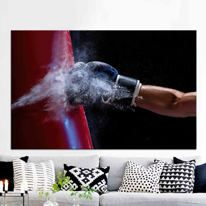 Eleganter Boxhandschuhe-Leinwanddruck für Männerhöhlen-Dekoration