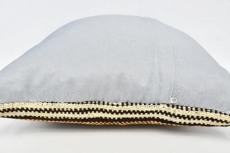 Floor Cushion Case, Anatolian Cushion, Pillow Case, 20x20 Blue Cushion Case, Ethnical Kilim Rug Pillow, Interior Designer Pillow, Kilim Pillow - 5