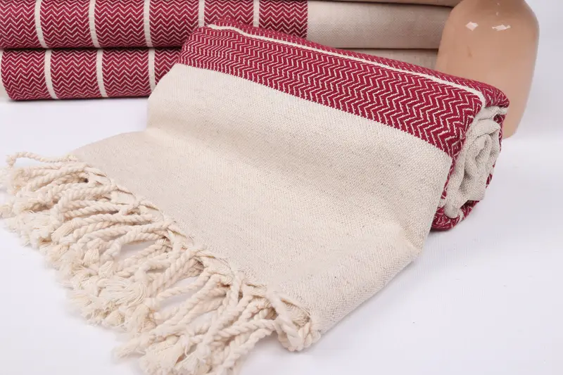 Hammam towel, Turkish Bath Towel Set, Bachelorette Party Gifts, Home Decor Towel, 68x40 Linen Zig zag Towel, Bachelorette Gifts, Fouta towel - 4