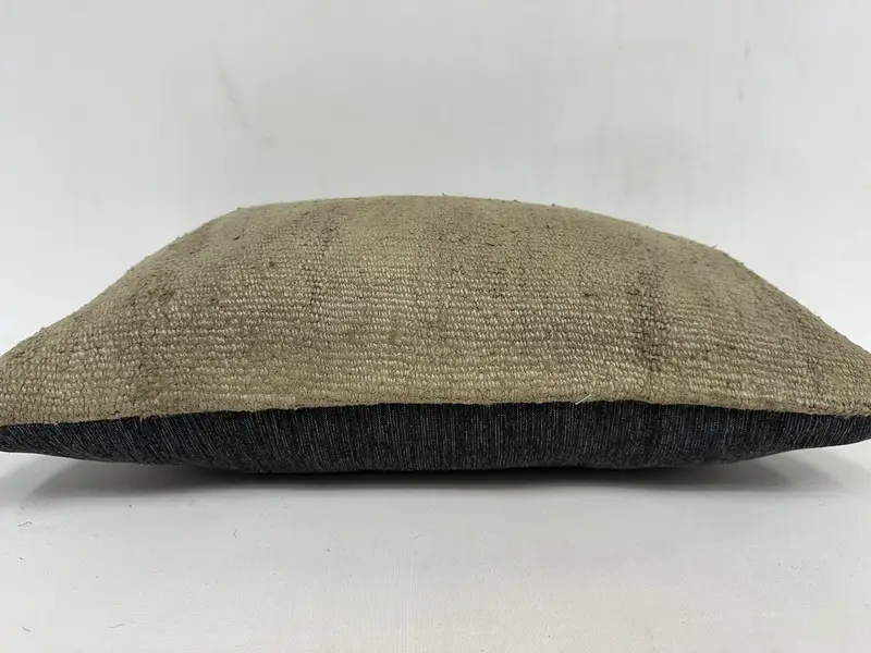 Vintage Pillow, Shabby Chic Cushion Cover, Pillow Sham, Handmade Kilim Cushion, 12x20 Beige Pillow Case, Kilim Cushion Sham, Christmas Pillow Sham - 5