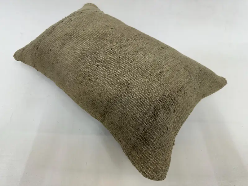 Vintage Pillow, Shabby Chic Cushion Cover, Pillow Sham, Handmade Kilim Cushion, 12x20 Beige Pillow Case, Kilim Cushion Sham, Christmas Pillow Sham - 6
