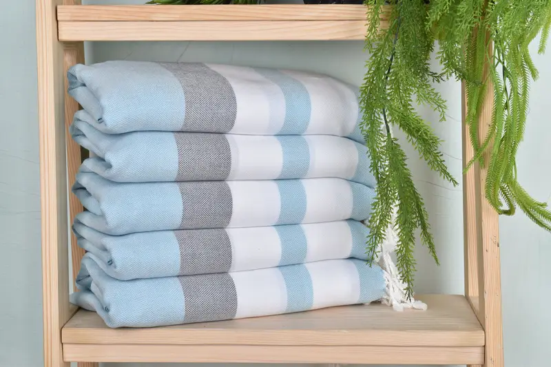 Luxury Turkish Bath Towel, Organic Turkish towel, 70x40 Cotton Striped Towel, Soft towel, Towel With Name, Best Friend Christmas Gift, Gift For Her - 1