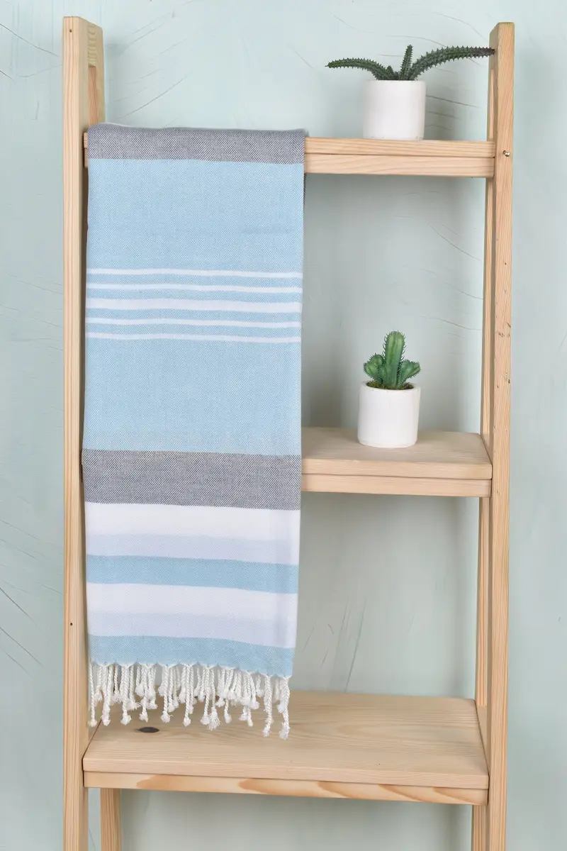 Luxury Turkish Bath Towel, Organic Turkish towel, 70x40 Cotton Striped Towel, Soft towel, Towel With Name, Best Friend Christmas Gift, Gift For Her - 8