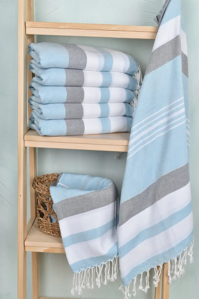 Luxury Turkish Bath Towel, Organic Turkish towel, 70x40 Cotton Striped Towel, Soft towel, Towel With Name, Best Friend Christmas Gift, Gift For Her - 3
