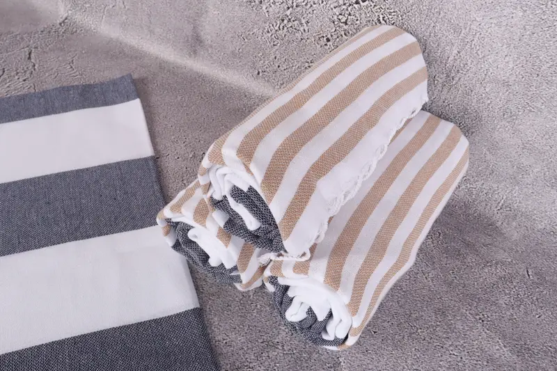 Handwoven Turkish bath towel, Lightweight Turkish towel, Valentines Day Gift, Bachelorette Party Favors, 70x40 Cotton Striped Towel, Handmade Gift - 8