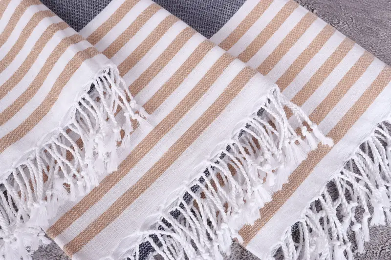Handwoven Turkish bath towel, Lightweight Turkish towel, Valentines Day Gift, Bachelorette Party Favors, 70x40 Cotton Striped Towel, Handmade Gift - 5