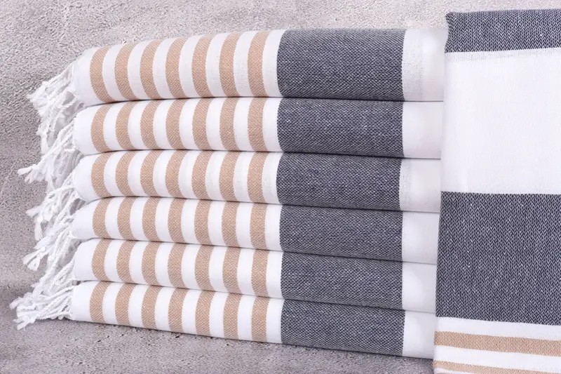Handwoven Turkish bath towel, Lightweight Turkish towel, Valentines Day Gift, Bachelorette Party Favors, 70x40 Cotton Striped Towel, Handmade Gift - 1