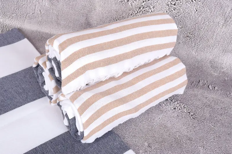 Handwoven Turkish bath towel, Lightweight Turkish towel, Valentines Day Gift, Bachelorette Party Favors, 70x40 Cotton Striped Towel, Handmade Gift - 7