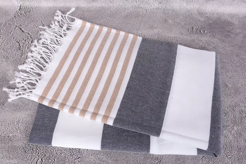 Handwoven Turkish bath towel, Lightweight Turkish towel, Valentines Day Gift, Bachelorette Party Favors, 70x40 Cotton Striped Towel, Handmade Gift - 6