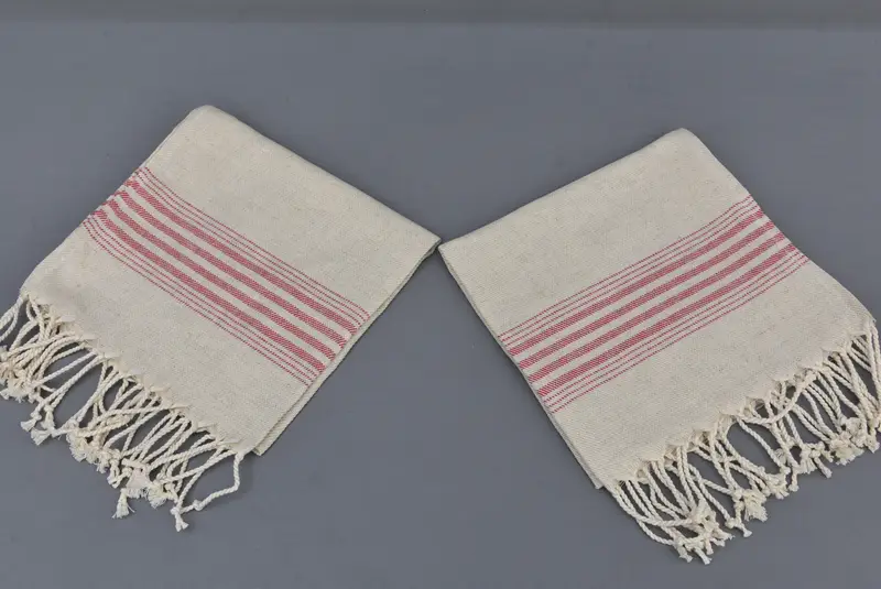 Christmas Gift, Holiday Towel, Decorative Towel, 36x18 Linen Striped Towel, Personalized Gifts, Monogram Kitchen Towel, Monogrammed Hand Towel - 4