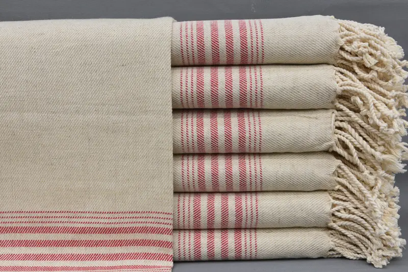 Christmas Gift, Holiday Towel, Decorative Towel, 36x18 Linen Striped Towel, Personalized Gifts, Monogram Kitchen Towel, Monogrammed Hand Towel - 3
