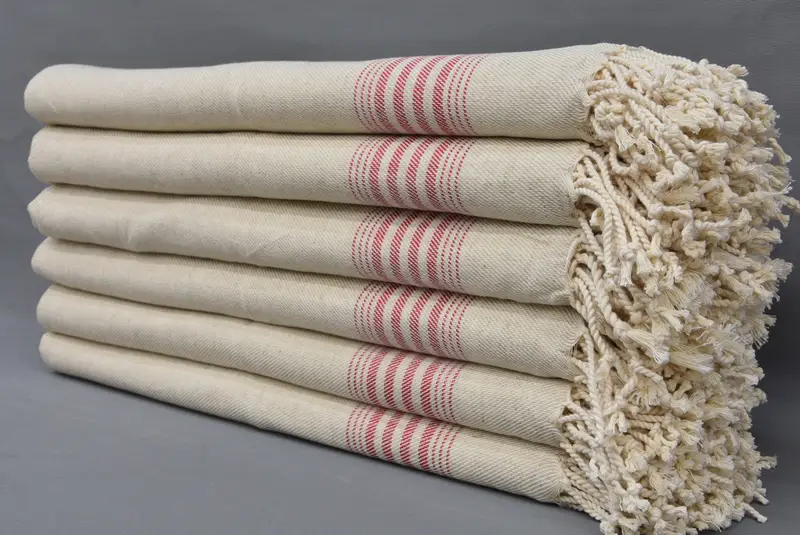 Christmas Gift, Holiday Towel, Decorative Towel, 36x18 Linen Striped Towel, Personalized Gifts, Monogram Kitchen Towel, Monogrammed Hand Towel - 1