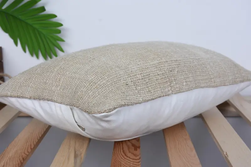 Ethnical Kilim Rug Pillow, Pillow Cover, Kilim Cushion Sham, 12x20 Beige Cushion, Bed Pillow Sham, Vintage Pillow, Couch Pillow Sham - 6