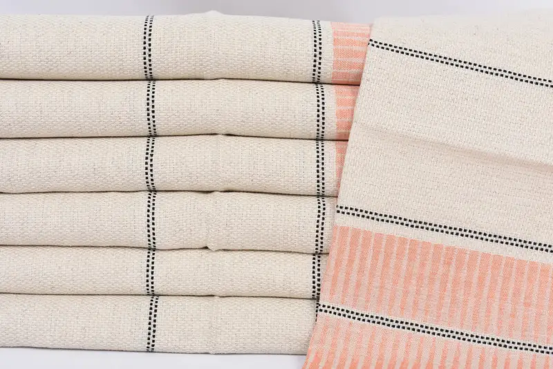 Holiday Towel, Wedding Day Gift For Bride, Girl Trip Party Favor, 40x20 Linen Striped Towel, Personalized Gift, Bathroom Towels, Wedding Favors - 2