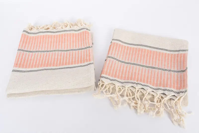 Holiday Towel, Wedding Day Gift For Bride, Girl Trip Party Favor, 40x20 Linen Striped Towel, Personalized Gift, Bathroom Towels, Wedding Favors - 7