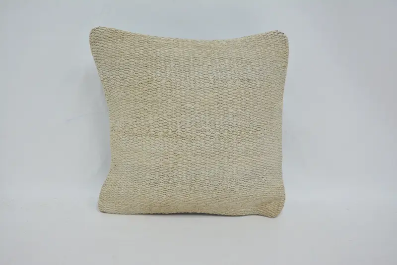 Cushion, Interior Designer Pillow, Home Decor Pillow, Boho Pillow Sham Cover, Decorative Throw Pillow, 14x14 Beige Pillow Cover - 1