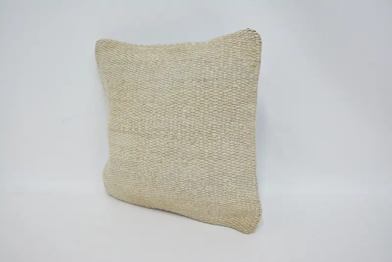 Cushion, Interior Designer Pillow, Home Decor Pillow, Boho Pillow Sham Cover, Decorative Throw Pillow, 14x14 Beige Pillow Cover - 4
