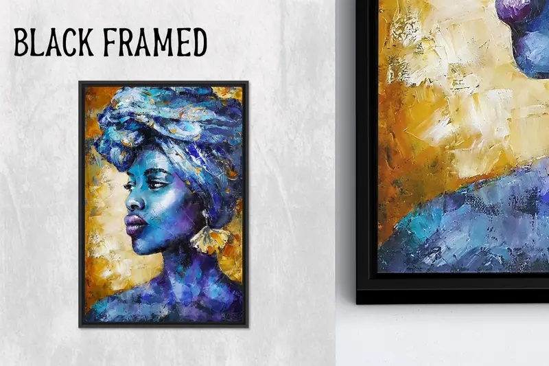 Zarif Soyut Kadın Kanvas Tablo - Çağdaş Lüks Dekor