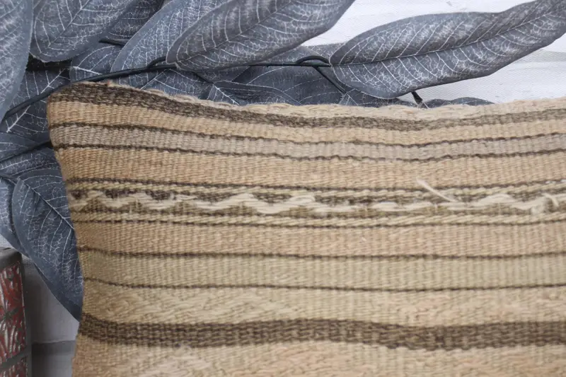 Pillow Case, Vintage Kilim Throw Pillow, Turkish Kilim Pillow, 8x16 Beige Pillow, Living Room Throw Pillow Cover, Home Decor Pillow - 2