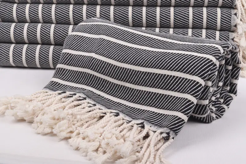 Fouta towel, Bachelorette Party Gifts, 70x40 Bamboo Striped Towel, Unique Gift, Travel Towel, Towel With Name, Kids Beach Towel, Quick-dry peshtemal - 4