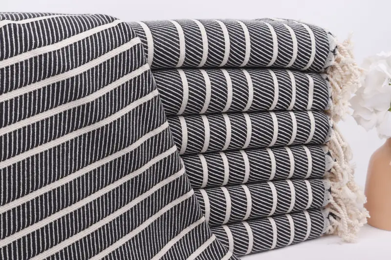 Fouta towel, Bachelorette Party Gifts, 70x40 Bamboo Striped Towel, Unique Gift, Travel Towel, Towel With Name, Kids Beach Towel, Quick-dry peshtemal - 1
