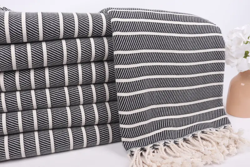 Fouta towel, Bachelorette Party Gifts, 70x40 Bamboo Striped Towel, Unique Gift, Travel Towel, Towel With Name, Kids Beach Towel, Quick-dry peshtemal - 2