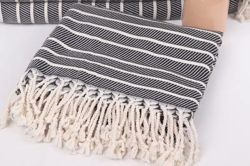 Fouta towel, Bachelorette Party Gifts, 70x40 Bamboo Striped Towel, Unique Gift, Travel Towel, Towel With Name, Kids Beach Towel, Quick-dry peshtemal - 5