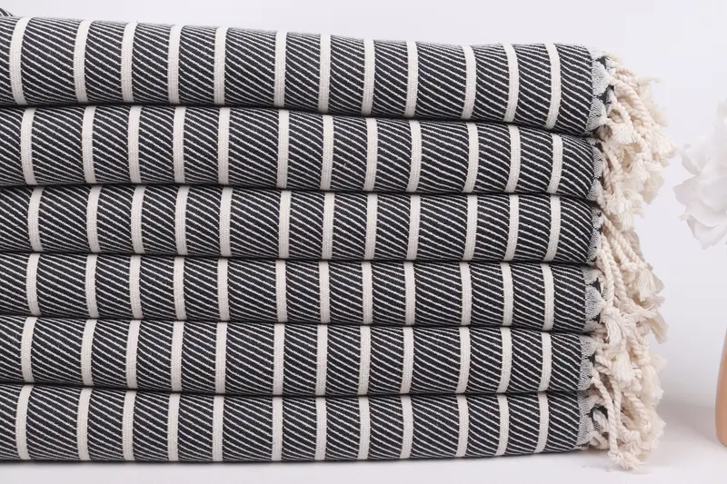 Fouta towel, Bachelorette Party Gifts, 70x40 Bamboo Striped Towel, Unique Gift, Travel Towel, Towel With Name, Kids Beach Towel, Quick-dry peshtemal - 3