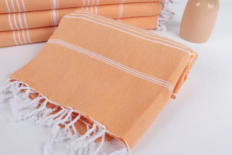 Monogrammed Beach Towel, 70x40 Cotton Striped Towel, Travel Towel, Turkish beach towel, Family Gift, Personalized Gift, Embroidered Beach Towel - 4