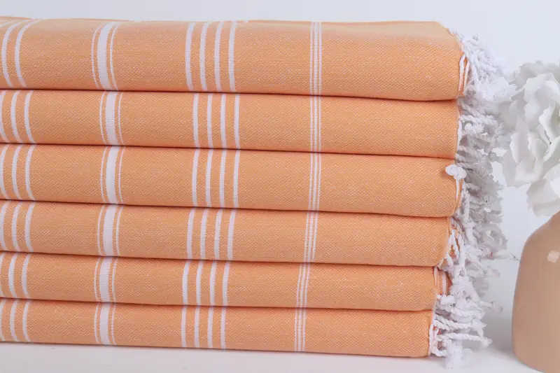Monogrammed Beach Towel, 70x40 Cotton Striped Towel, Travel Towel, Turkish beach towel, Family Gift, Personalized Gift, Embroidered Beach Towel - 3