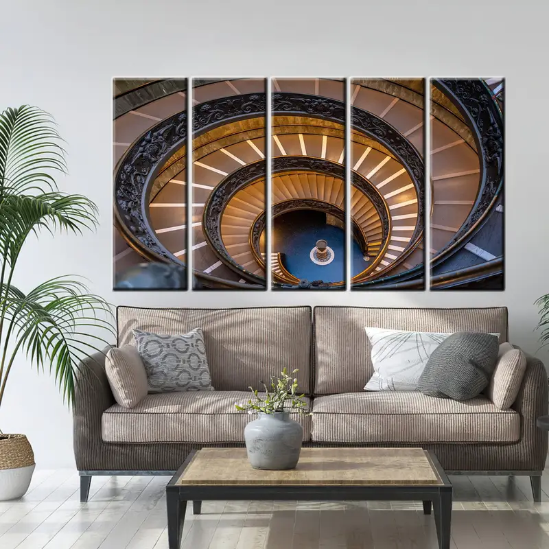Vatican Spiral Staircase, Vatican Museum Wall Art, Vatican Museums Stairs,  Rome Wall Art, Italy Wall Art, Italy Canvas, Rome Canvas, - 4