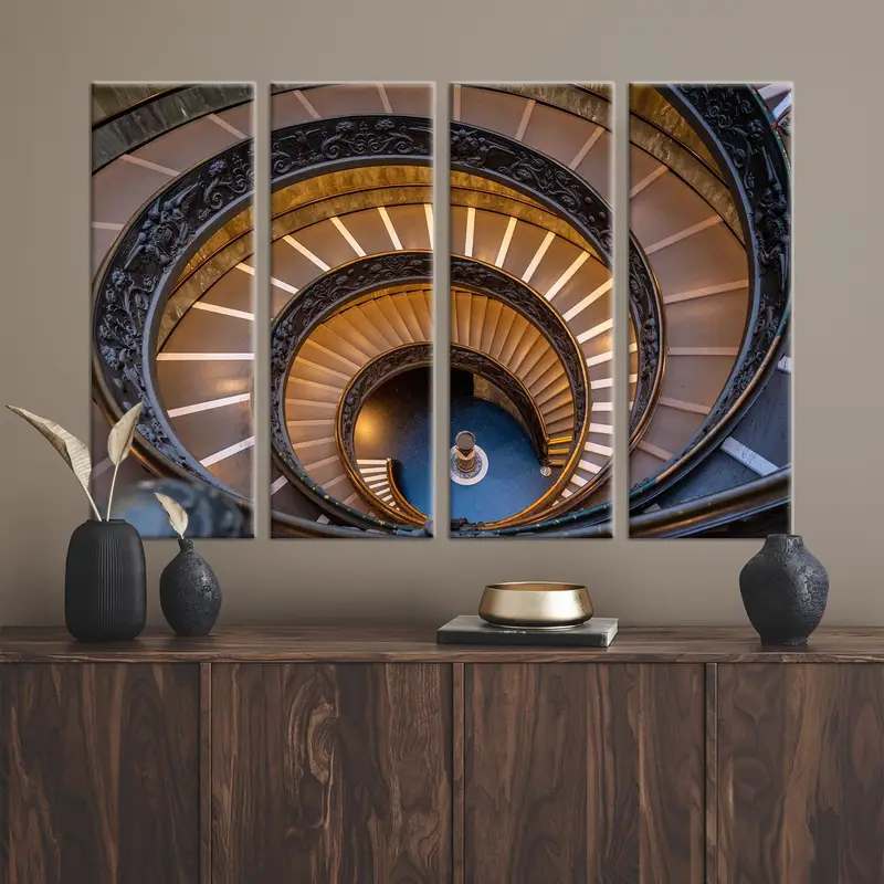 Vatican Spiral Staircase, Vatican Museum Wall Art, Vatican Museums Stairs,  Rome Wall Art, Italy Wall Art, Italy Canvas, Rome Canvas, - 1